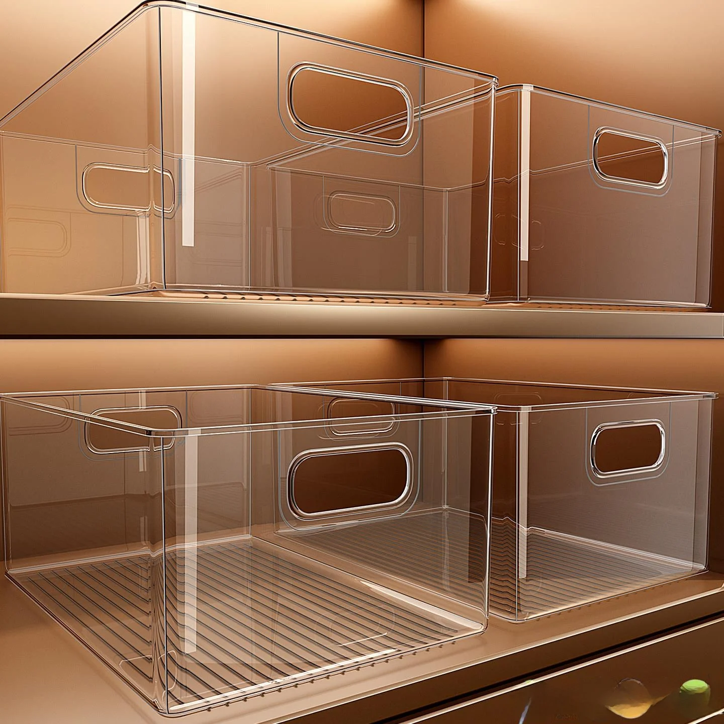 

Thickened Acrylic Transparent Storage Box Kitchen Desktop Organizer Long Rectangle Acrylic Box Snack Miscellaneous Goods Sort...