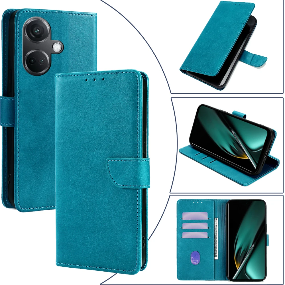 Magnet Buckle Flip Phone Case for Oneplus Nord CE 3 2 Lite 2T N30 N20 N10 SE N300 N200 N100 Lite Leather Wallet Case Card Slots