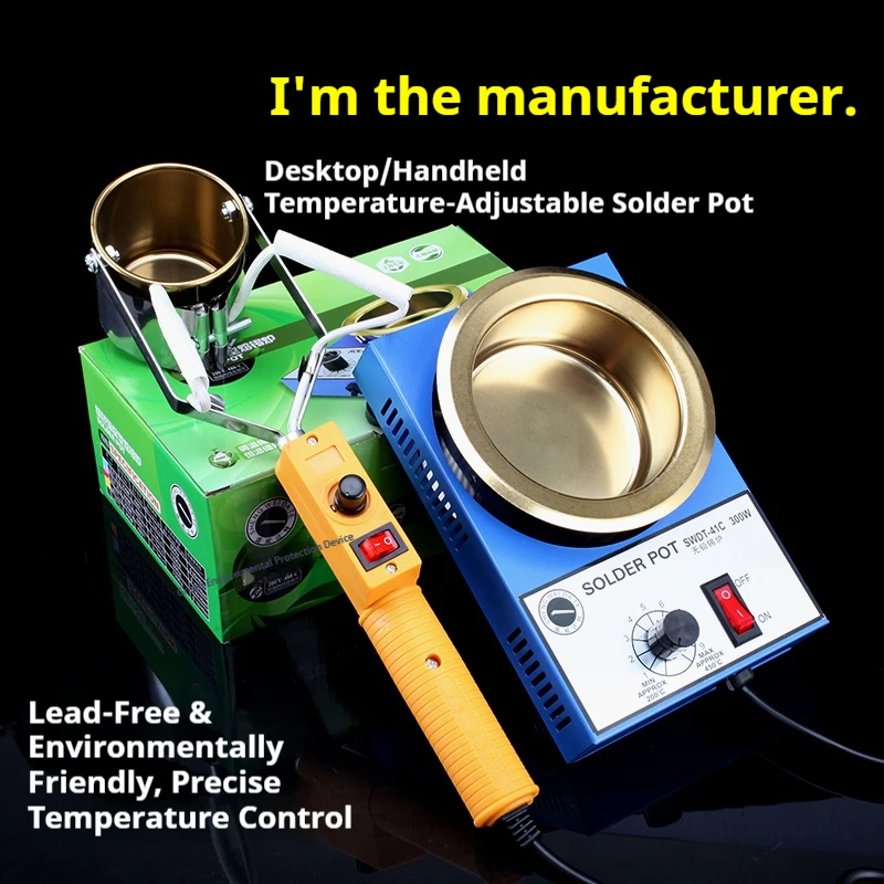 Portable table tin melting furnace adjustable temperature environmental protection titanium plating 300W tin strip furnace