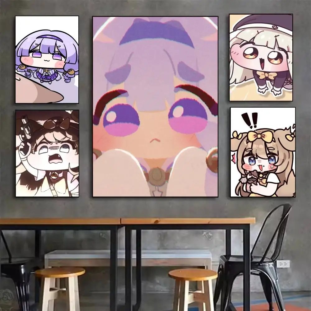 

Trickcal Chibi Go Cute KR Game Poster Waterproof HD Art Wall Decal Self-Adhesive Print