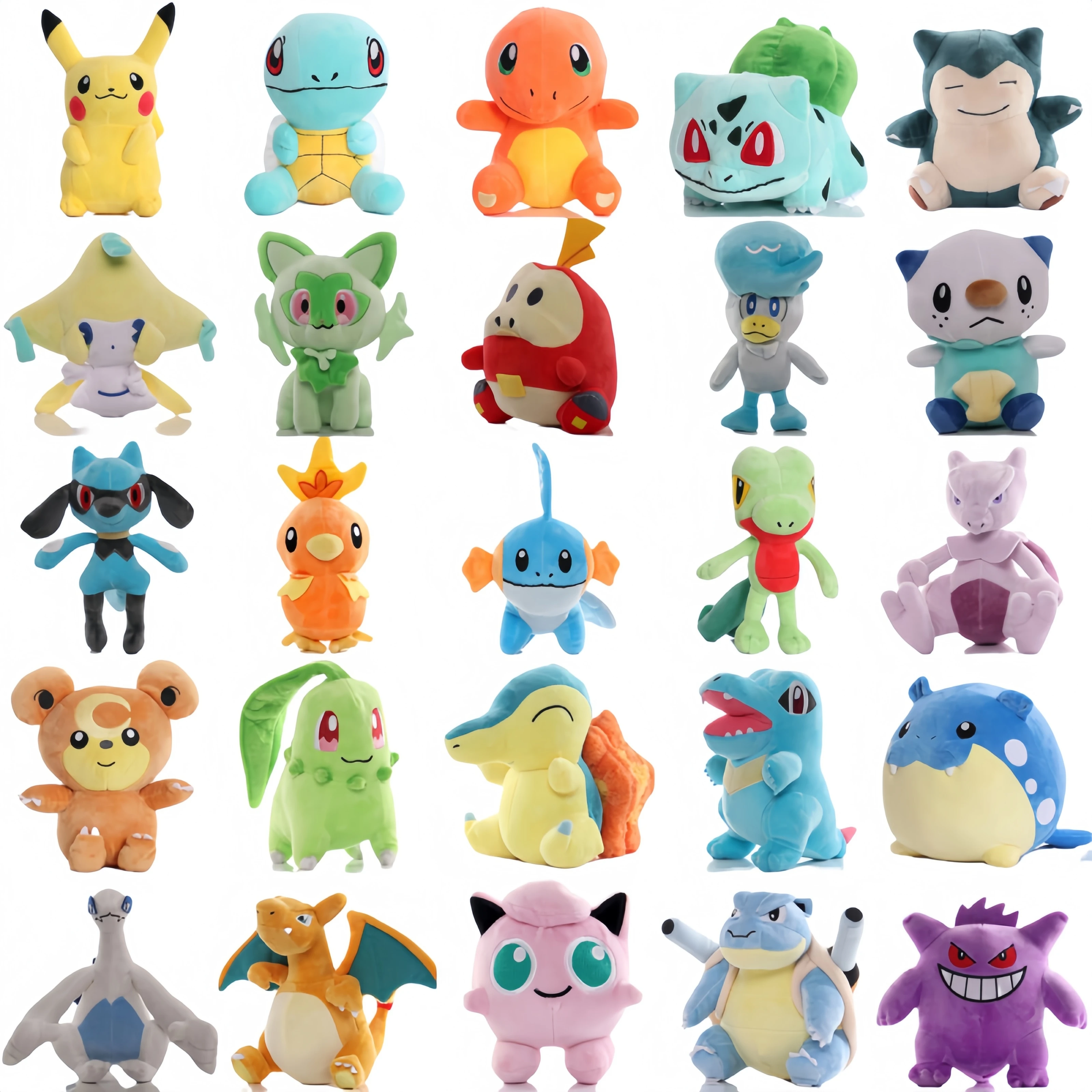 

70 Styles Cartoon Pokemon Plush Toy Bulbasaur Charmander Squirtle Pikachu Anime Figure Gengar Eevee Blastoise Stuffed Doll Gift