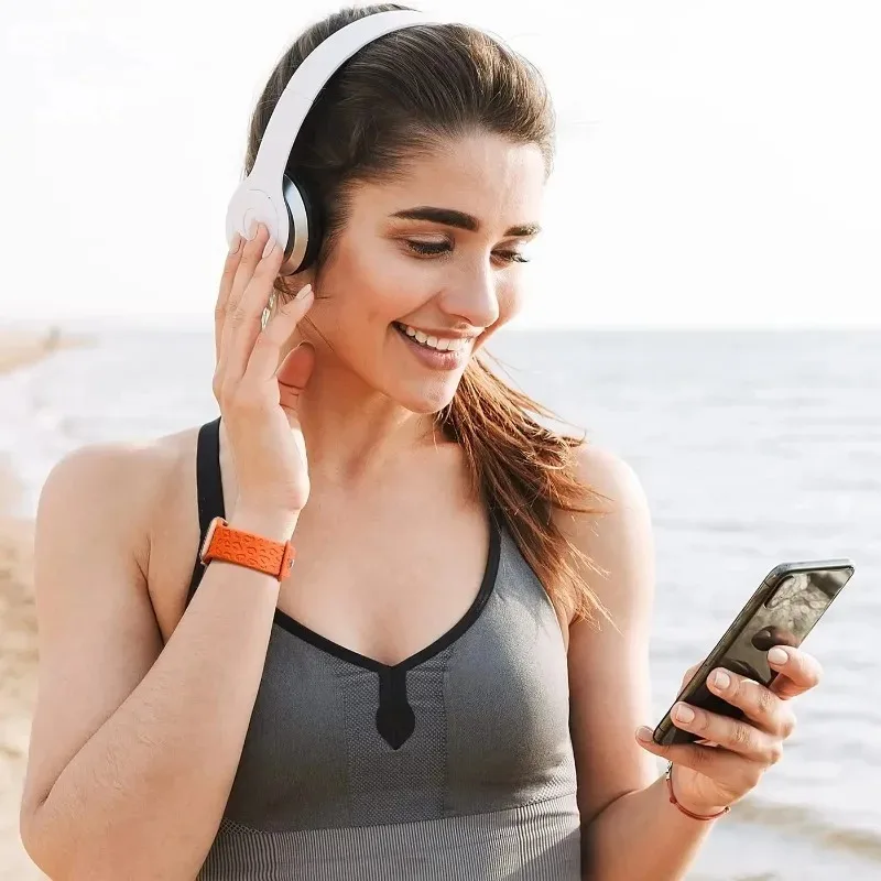 Браслет из силикона коммер коммер коммер коммерчество léopard pour Apple Watch, trous de flux ventilé, échange Comeristant à la sueur