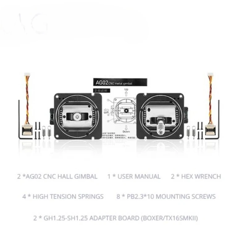 Radiomaster AG02 CNC Hall Gimbals Set for TX15 & TX16S & Boxer Radio