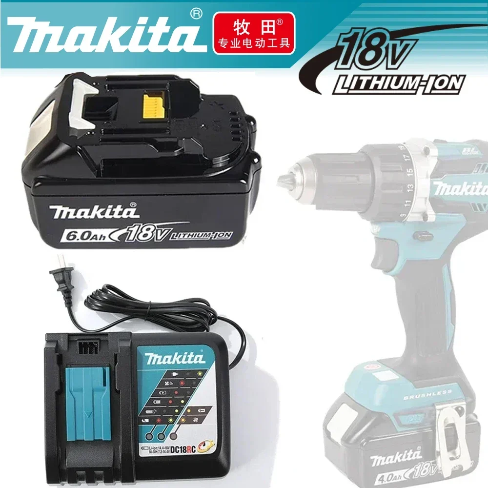 

Makita 100% Compatible 6.0Ah 18V Rechargeable Power Tool Battery Lithium ion Replacement BL1830B BL1850B BL1860B BL1815 BL1840