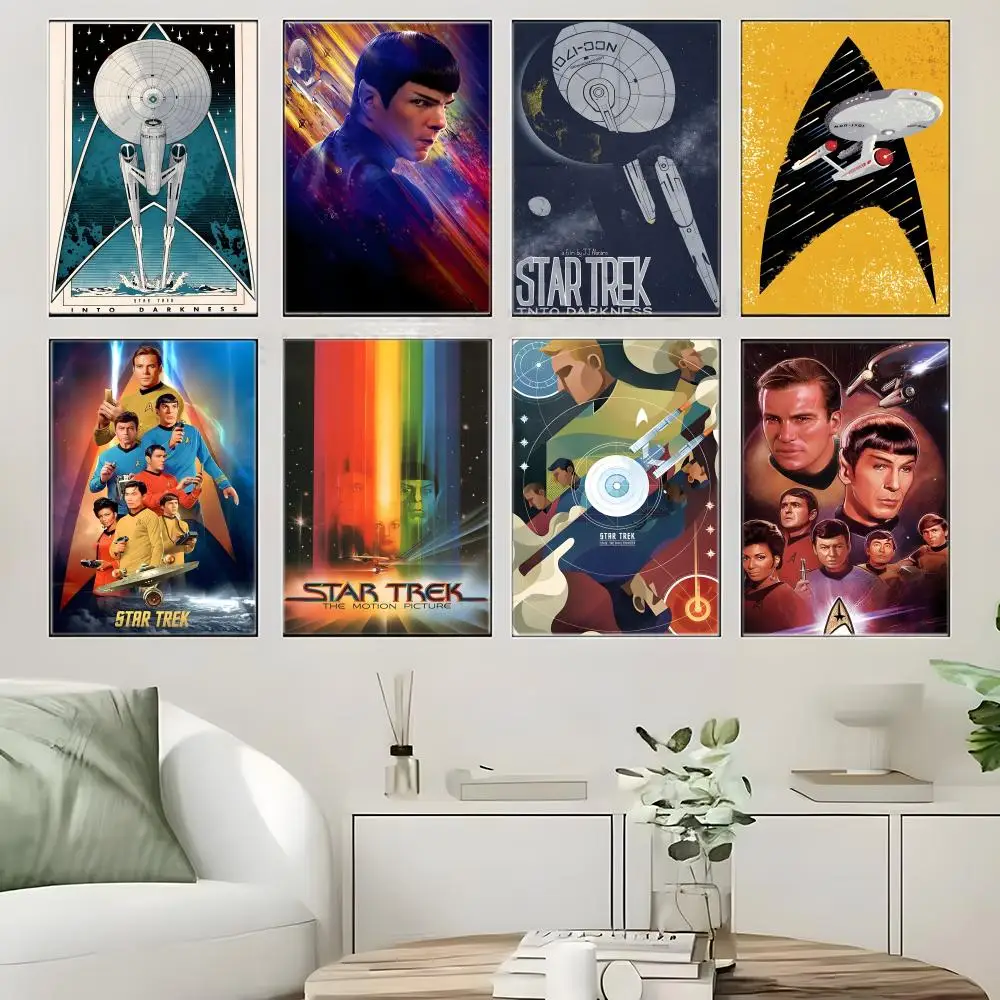 Space Sci-Fi S-Star T-trek Poster  Self-adhesive Art Waterproof Paper Sticker Coffee House Bar Room Wall Decor