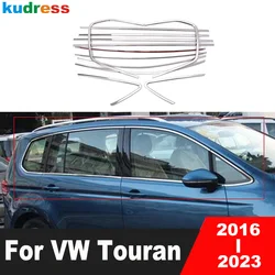 Davanzale del telaio della finestra per Volkswagen VW Touran 2016 2017 2018 2019 2020 2021 2022 2023 accessori per strisce di finestrini dell'auto in acciaio