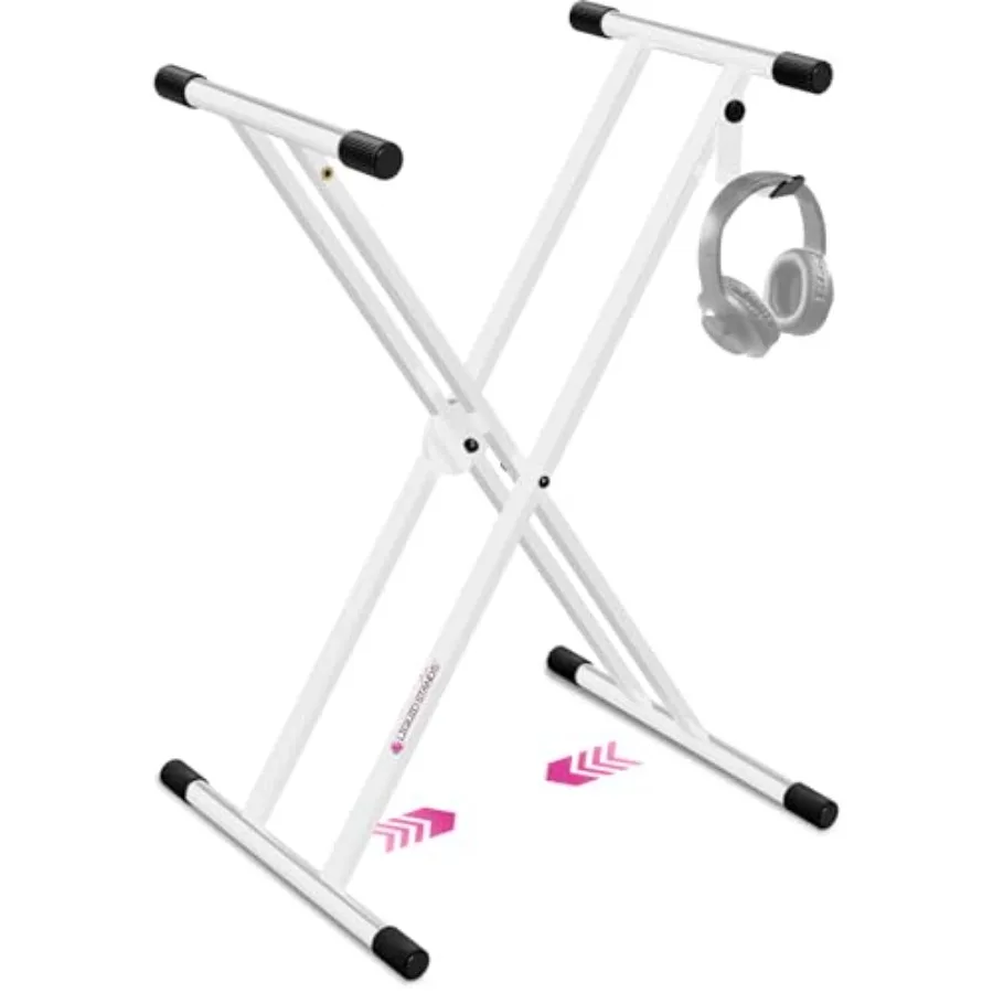 

Piano Keyboard Stand X Style Adjustable Portable Heavy Duty Music Stand for Adults Fits 54 61 88 Key Electric Pianos Double Bra