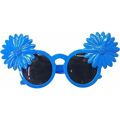 Bs Import Blue Color Daisy Figured Christmas Party Sunglasses