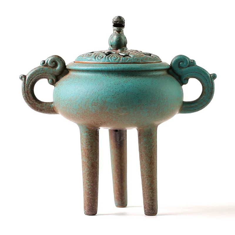 Antique Incense Censer with Tripod, Sandalwood Furnace, Bedroom Decoration, Archaize Incense Burner, Santal Censer, Teaism