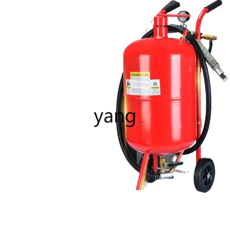 

YJQ mobile manual sandblasting machine derusting and refurbishing sand high pressure sandblasting tank