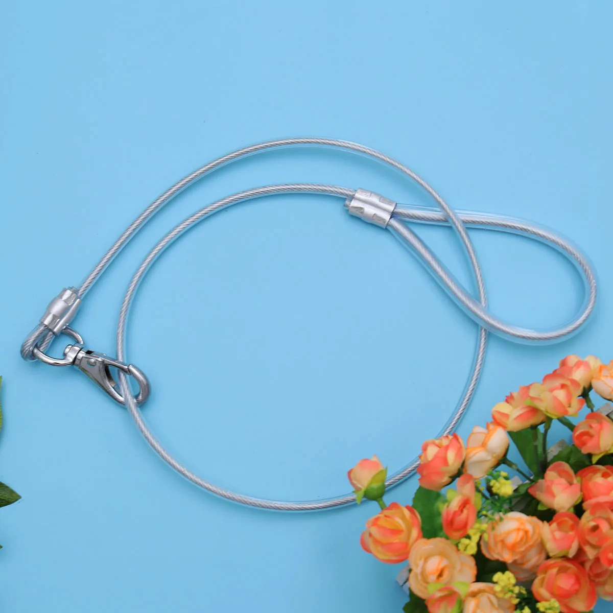 

Pet Traction Belt Dog Grooming Cable Control Leash White Stainless Steel Durable Anti Bite Easy Clean Professional Home Use Pet