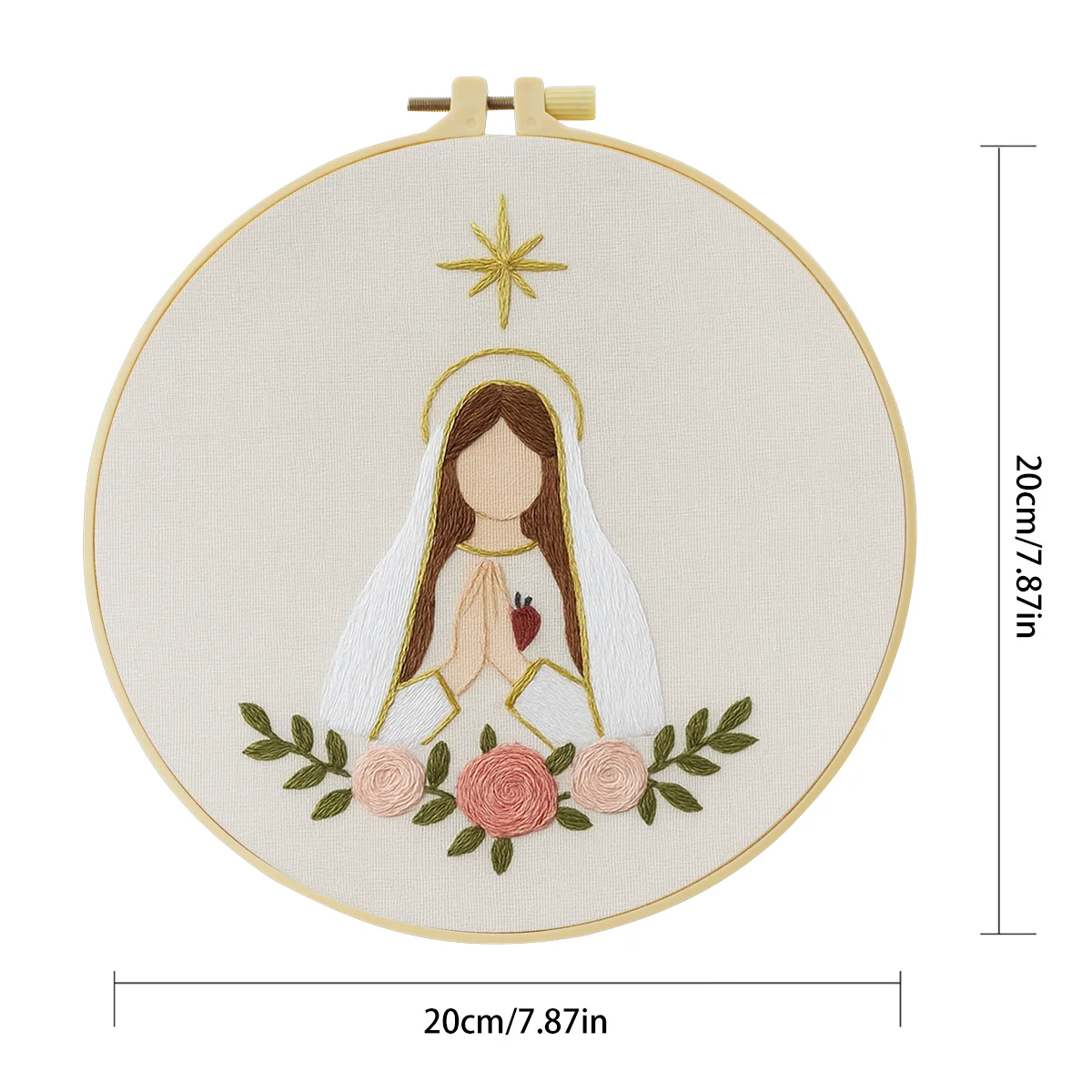1 Stück 20X20CM/15X15CM 7,87/6,3 Zoll Bodhisattva-Tasche Stickerei-Starter-Kit DIY-Kit DIY-Stickerei-Set Handarbeiten Malerei – Detail 5