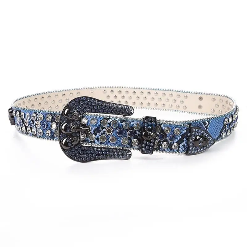 

X7XB Bling Belts Women Fashion Cowgirl Western Studded Waistband Belt Dress Belt for Jeans