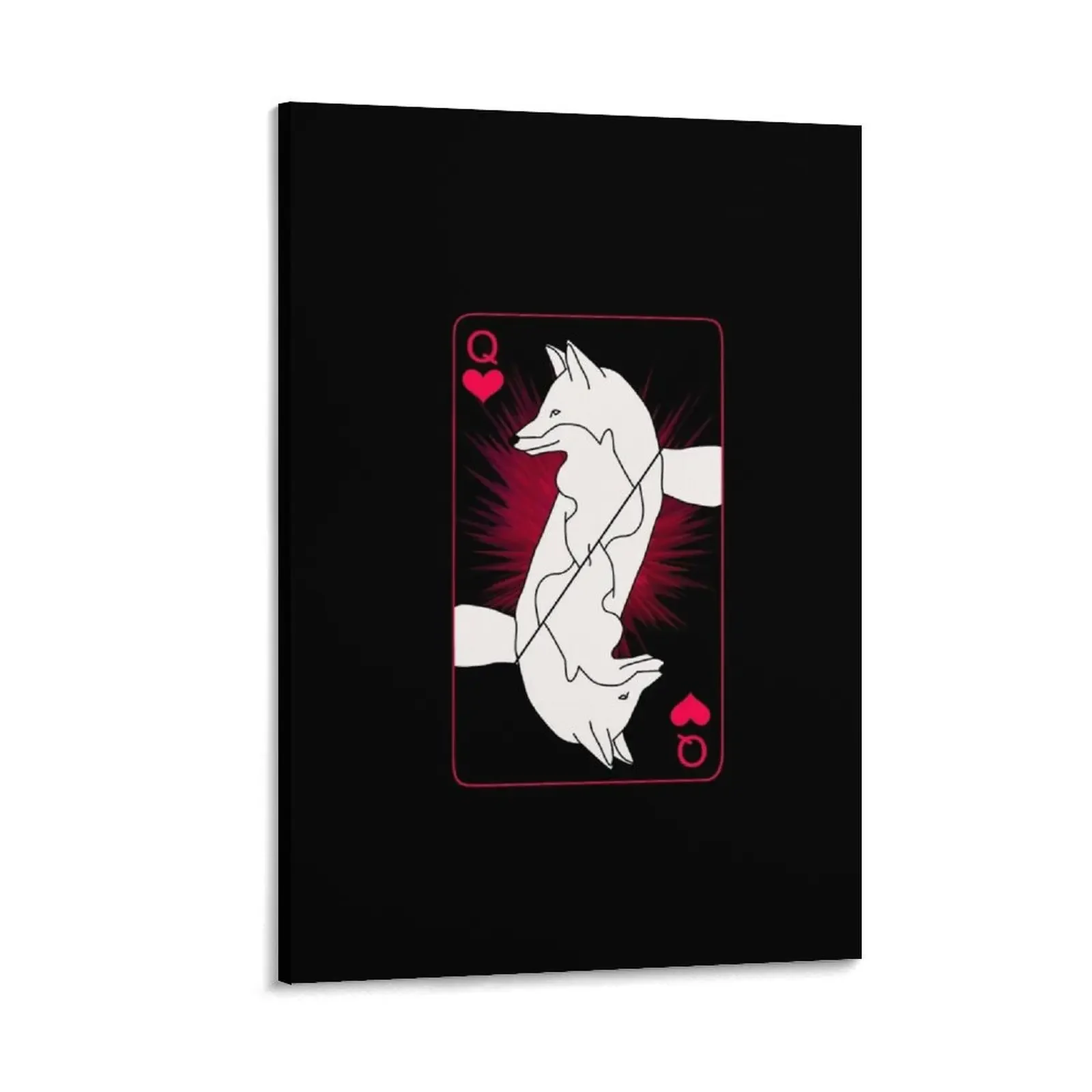 

The Fox playing card Canvas Painting anime room decor room decor Wall decoration poster