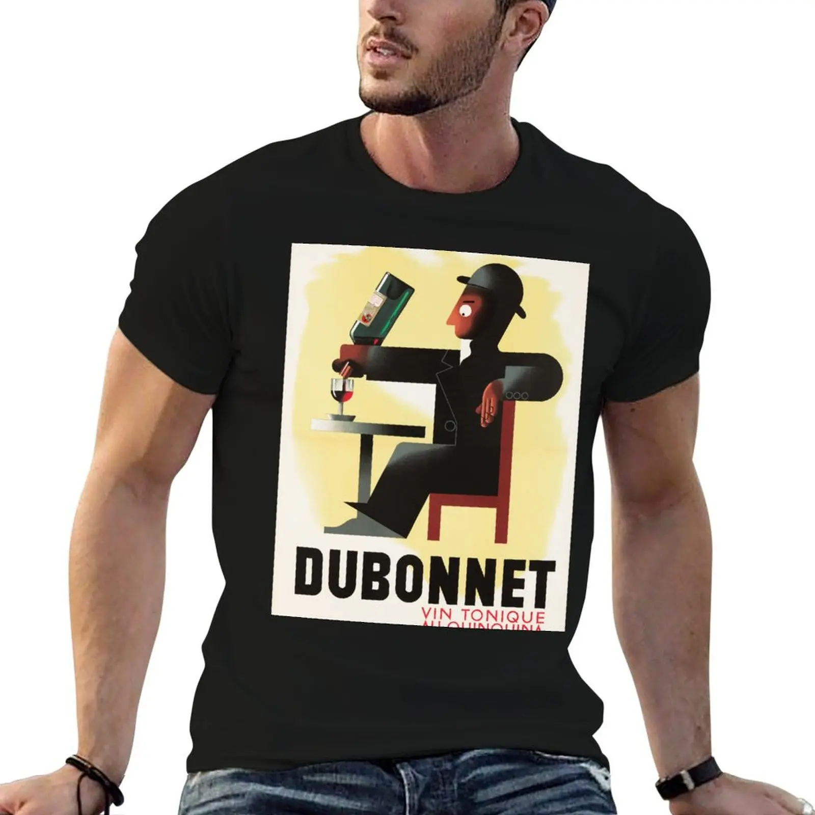 

Dubonnet Vintage Beverage Poster T-Shirt t shirts with prints cotton t shirt pack man t shirts cotton T-Shirt