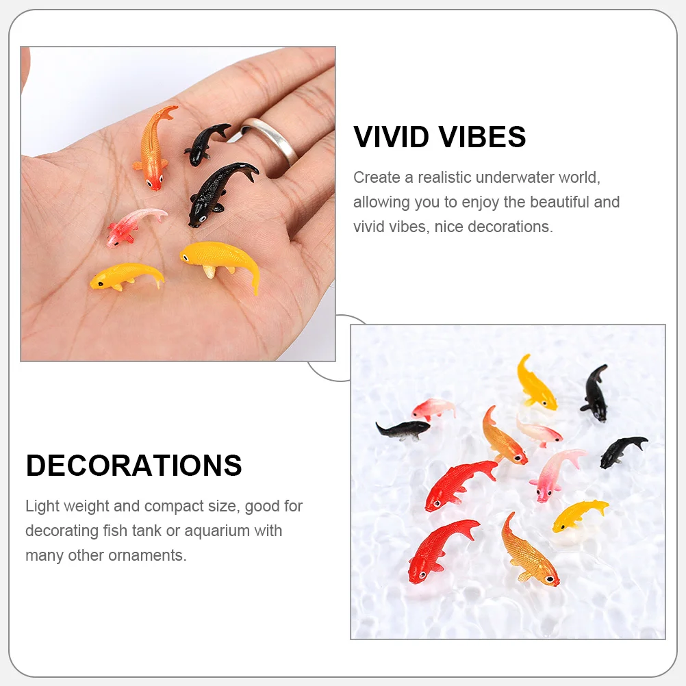 

15Pcs Artificial Fancy Carp Bright Color Plastic Fish Tank Decor Underwater Aquarium Fish Landscape Artificial Fancy Carp
