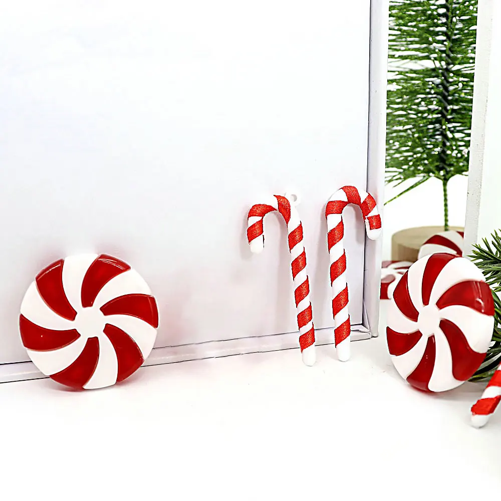 50pcs Candy Christmas Tree Decorations Christmas Candy DIY Decor Peppermint Candy Decorations Christmas Candy Charms