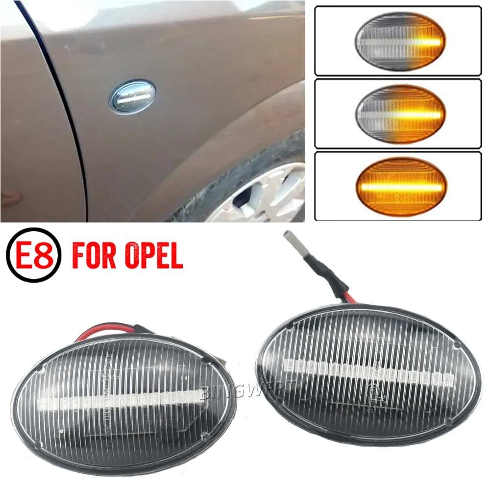 Turn Signal Lamp For Opel Tigra A (S93) 1994 - 2001 For Opel Meriva A (X03) 2003 - 2010 Car Dynamic LED Side Marker Lihgt