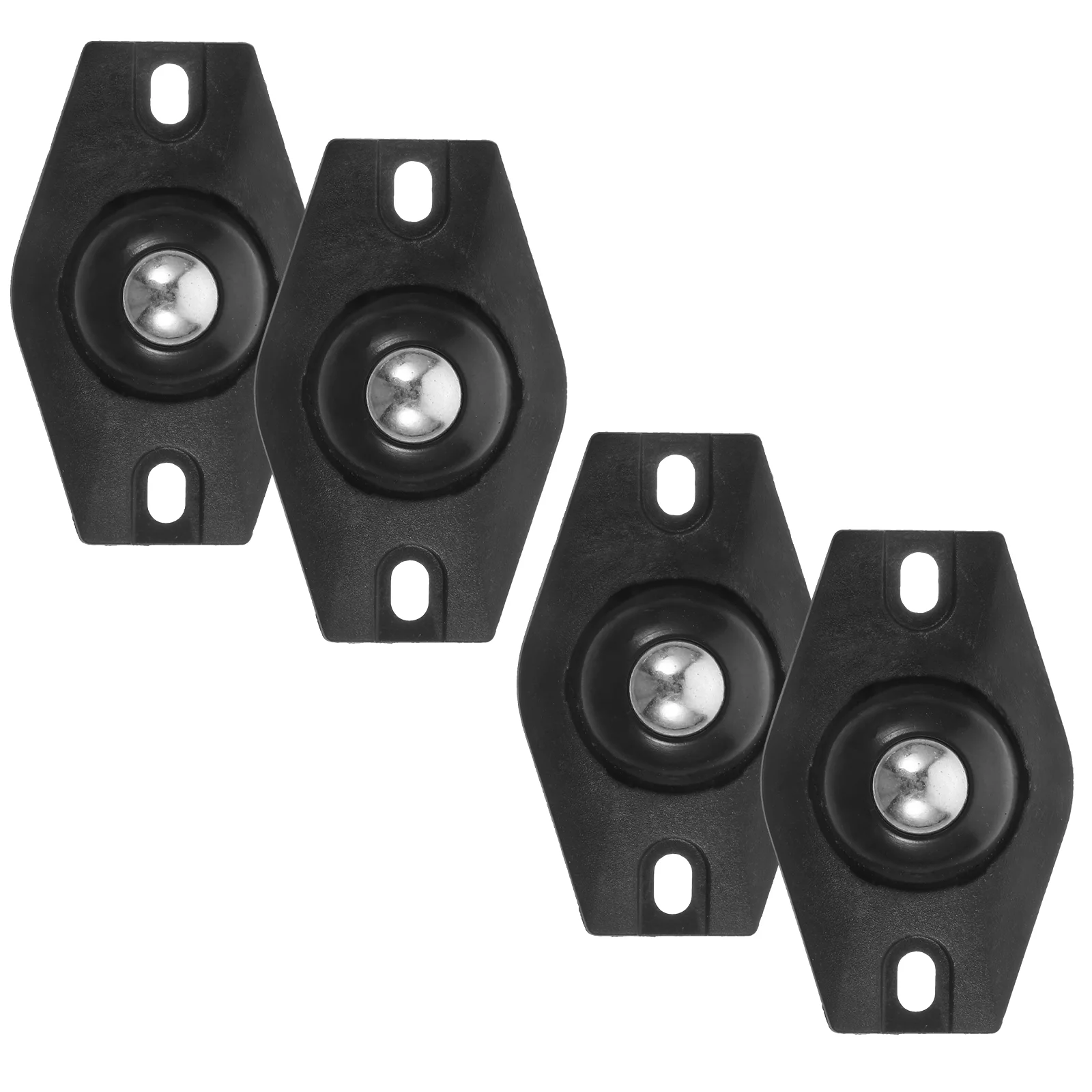 4 Pcs Ball Pulley Base Universal Wheel Caster Boxes Small Adhesive Storage Bin Mini Casters for Appliances Wheels with Brake