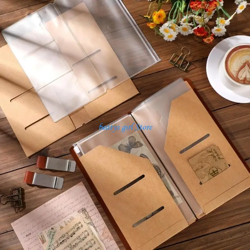 C7AB 12Pcs Leather Paper Notebook Accessories For Organizing Travel Planners Diary