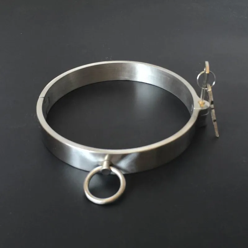 304 Stainless Steel Lockable Neck Collar Bdsm Bondage Restraints Choking Ring Slave Fetish SM Games Sex Toys For Women Man sexe - Image 2
