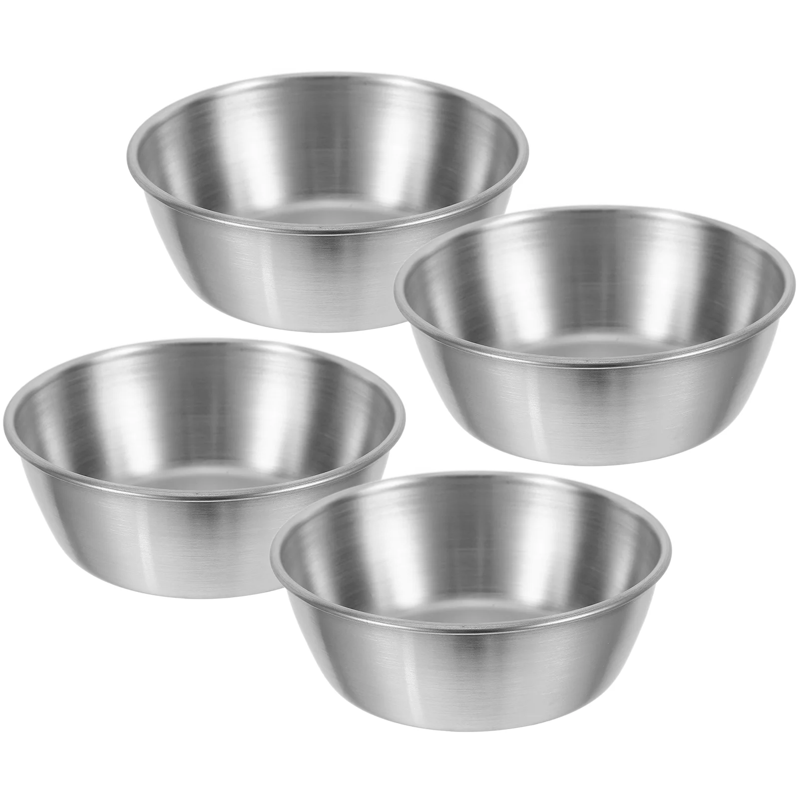 

4pcs Small Dipping Sauce Bowls Rice Bowls Mini Appetizer Bowls Condiment Bowls Metal Sauce Cups Spice Seasoning Bowls