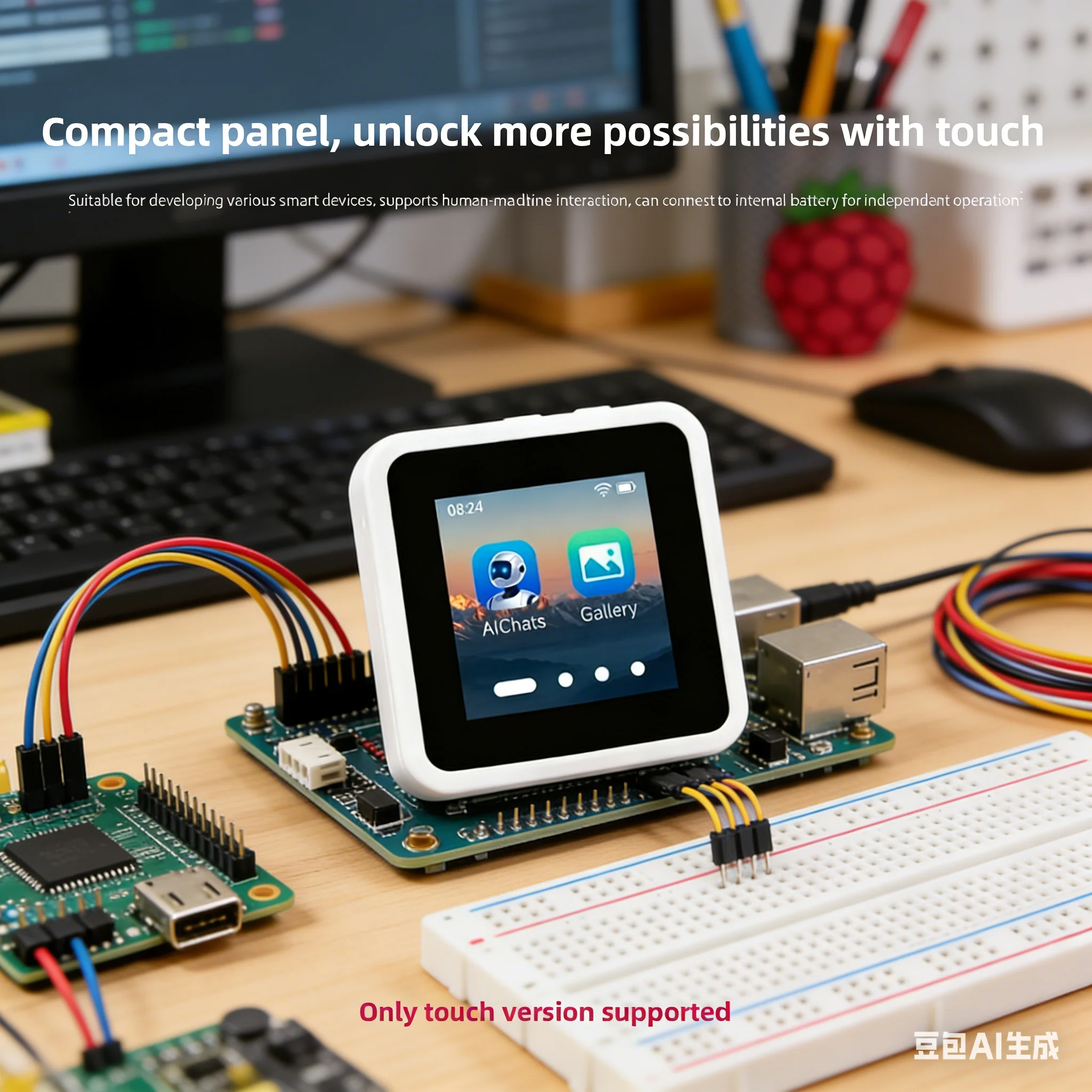 

For ESP32-S3 1.54 Inches Development Board TouchScreen Dual Mic LCD Display Screen AI Voice Interaction Development Board