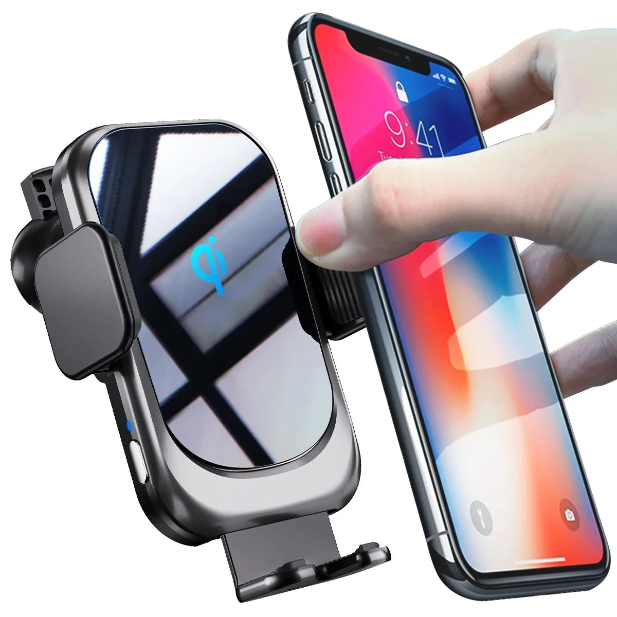 

QC Portable Smart Sensor 15w Wireless Car Charger Wireless Charging Car Mount Cargador Inalambrico De Celular