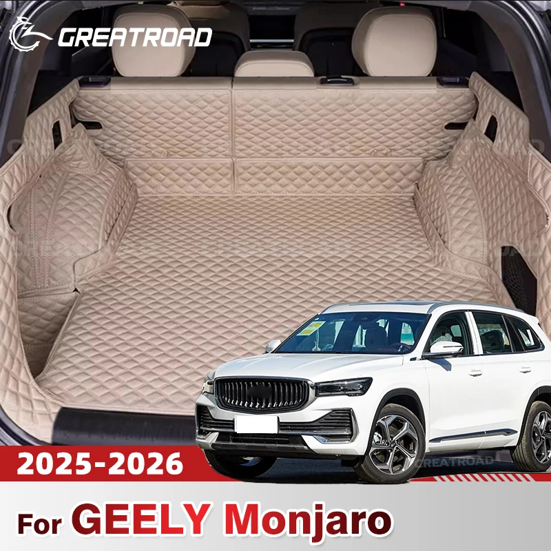 

For GEELY Monjaro/Tugella L 2025-2026 Auto Full Coverage Trunk Mat Car Anti-dirty Pad Cargo Liner Interior Protector Accessories