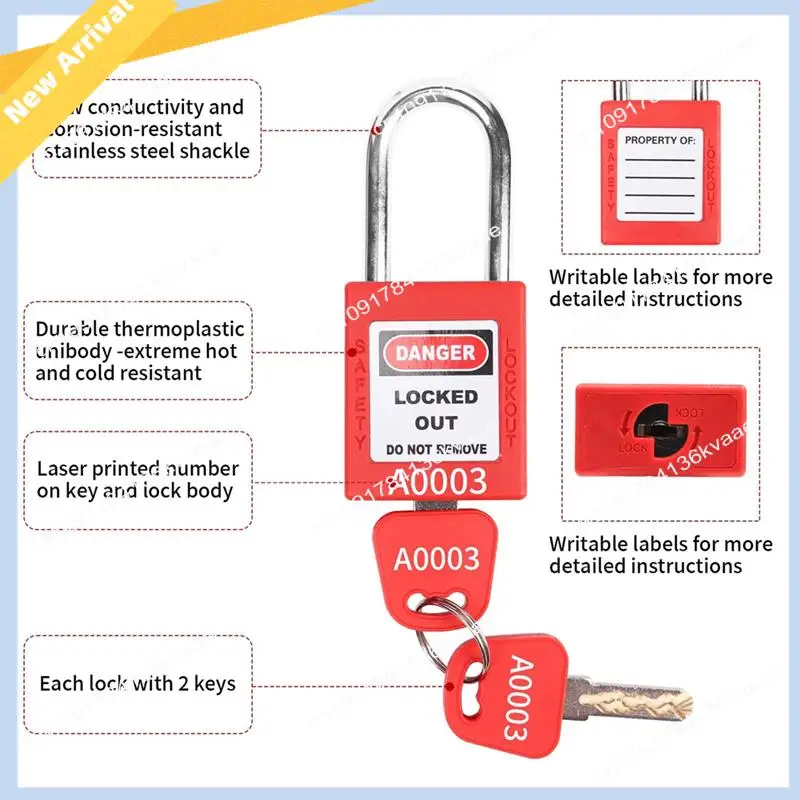 M01K قفل خارج العلامة خارج أطقم الكهربائية، 57 قفل Tagout عدة مع قواطع غلق بمشبك علامة قفل التوصيل قفل لمجموعة OSHA-Loto