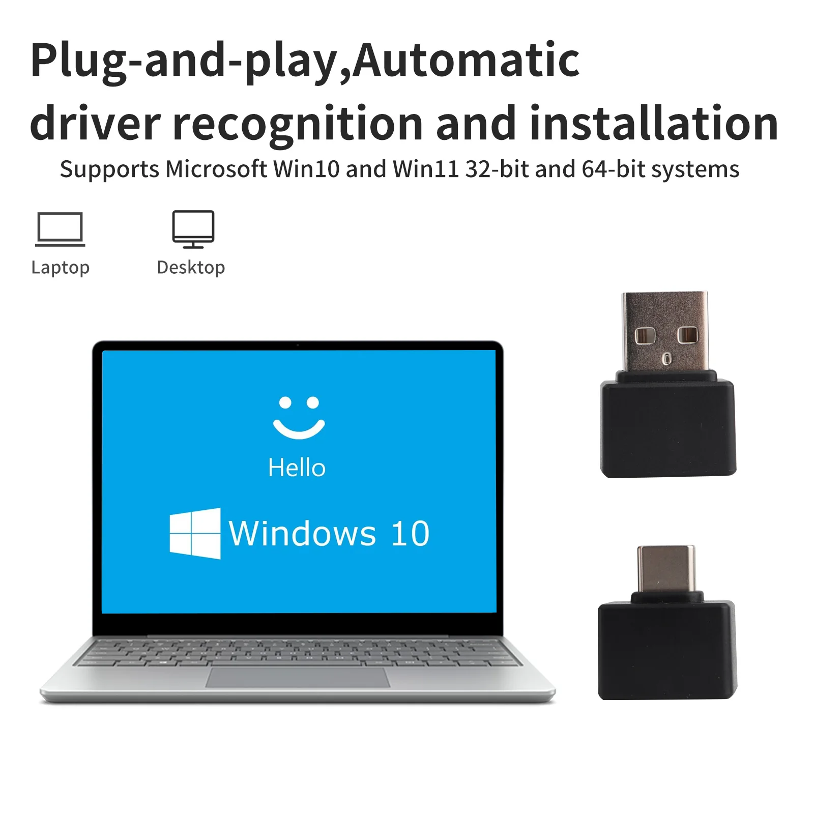 Mini Fingerprint Recognition Device Windows 10 11 Hello Biometric Scanner USB/Type C Fingerprint Reader Module For PC Laptop