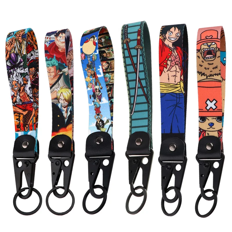 

Anime One Piece Cartoon Keychain Accessories Luffy Zoro Action Figures Label Tag Eagle Beak Keyring Key Chain Toys for Kids Gift