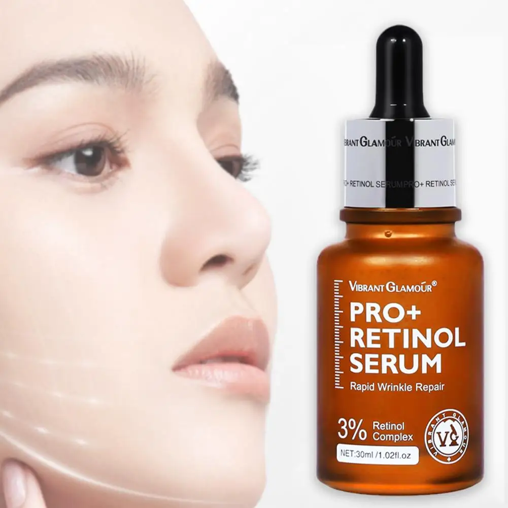 Pro retinolo siero viso siero antietà rassodante viso idratante restringere i pori illuminare la pelle per le donne cura della pelle C1n6