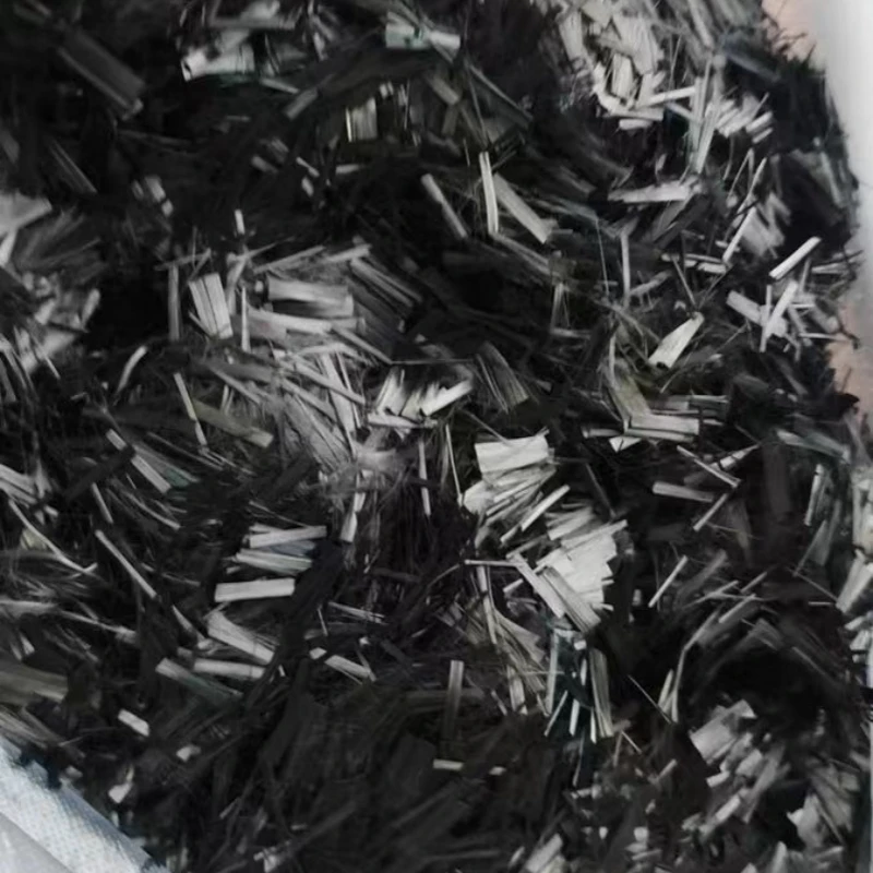 24K A+ forged chopped flake Forged carbon fiber yarn strands Vacuum Hand Paste Carbon Fiber 0.4mm 0.5mm 1mm length 500g.