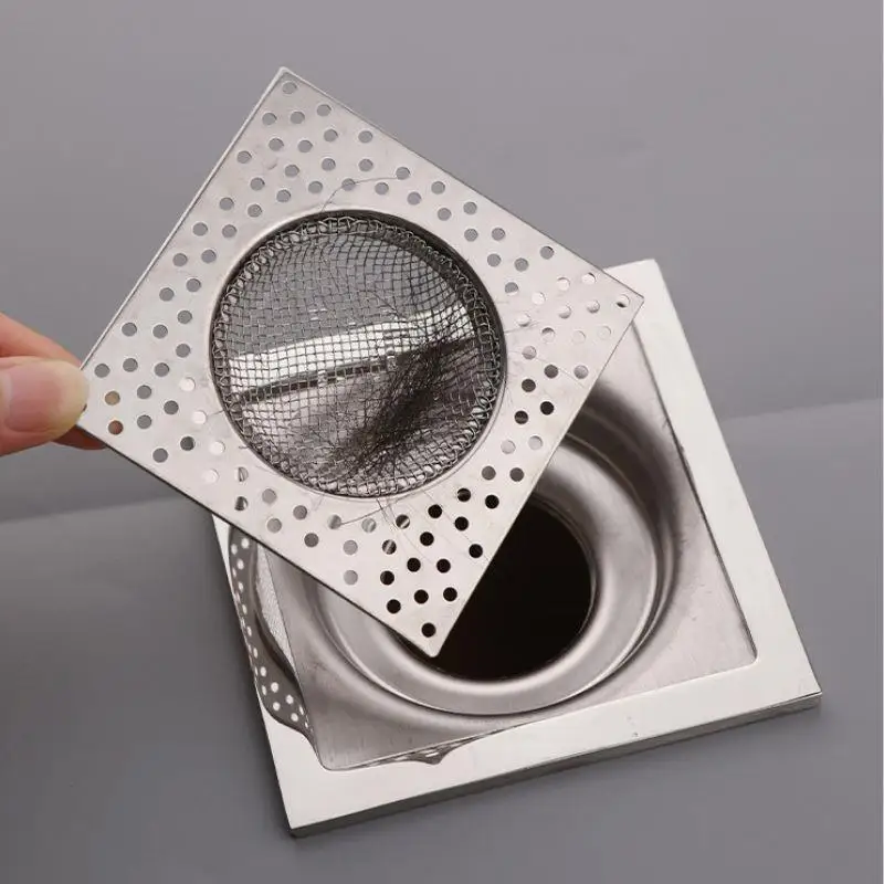 

Stainl Steel Batoom Drain Cover Odor Control Filter Net Universal Toilet Drainage System Household Personal Cleaning Tool