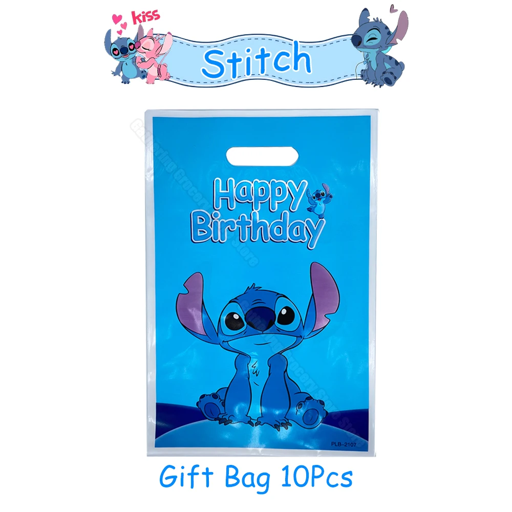 10/20/30Pcs Lilo and Stitch Hawaiian Gift Bag Children Birthday Party Supplies Candy Cookies Bag Festivel Gift Party Decorations