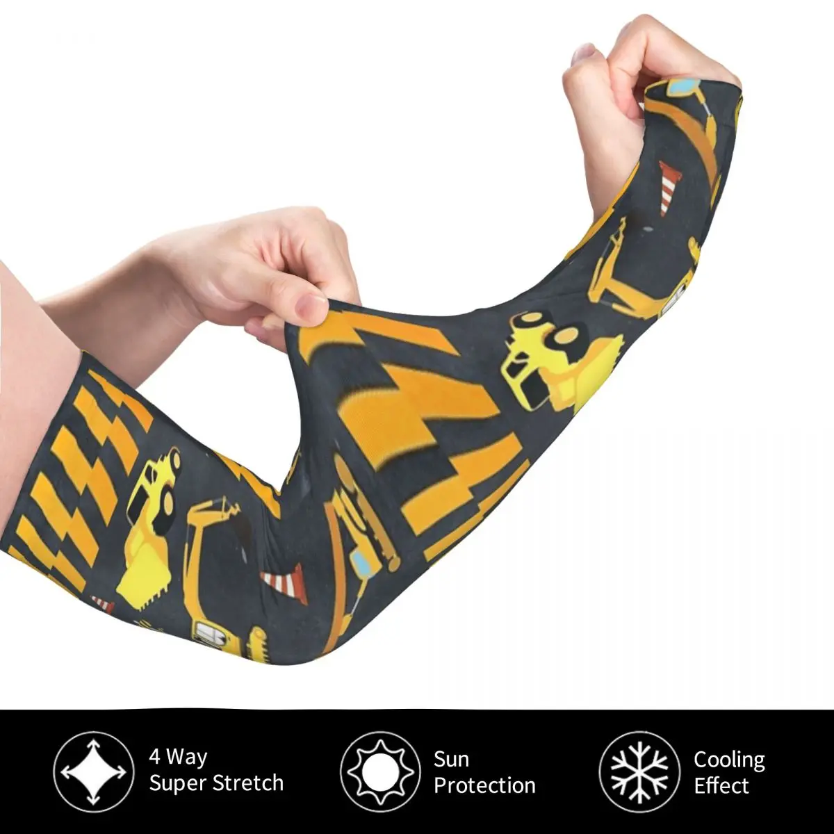 Camions de Construction machines lourdes enfants garçon bras d'extérieur manches soleil Protection UV couverture été glace soie cyclisme tatouage manches
