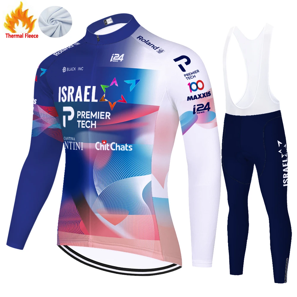 2024 ISRAEL team ropa ciclismo hombre Winter Thermal Fleece maillot ciclismo hombre cycling jersey tenue cyclisme homme