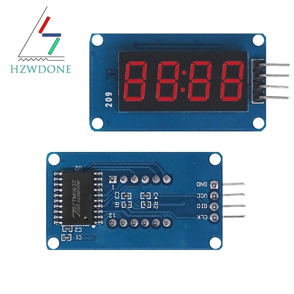 TM1637 LED Display Module For Arduino 7 Segment 4 Bits 0.36 Inch Clock RED Anode Digital Tube Four Serial Driver Board Pack