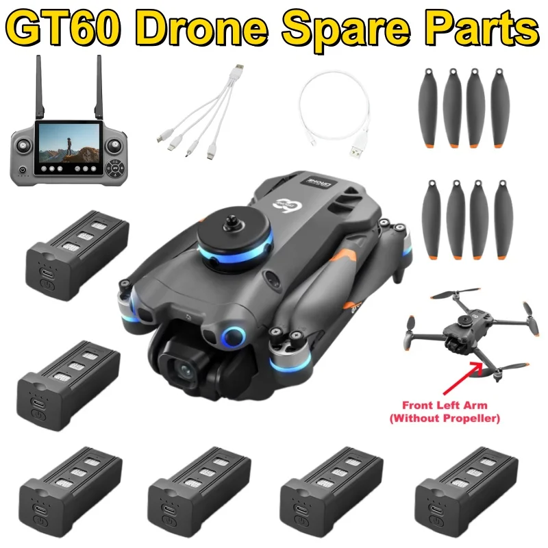 3.7V 2650mAh Battery For GT60 GPS Drone Battery GT60 Dron Propeller Remote Control Quadcopter GT60 RC Drone Spare Parts USB