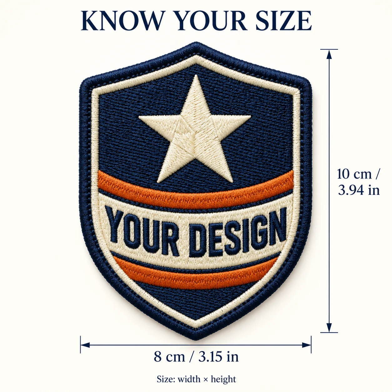 Custom Embroidered Patch Personalized Logo Text patch with Adhesive Backing