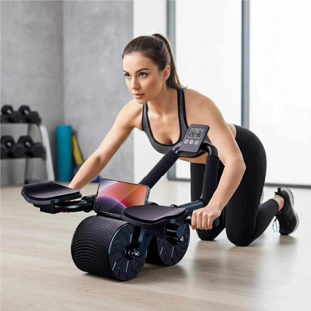 Elbow Support Abdominal Wheel with Counter Display! 💪🔥 4