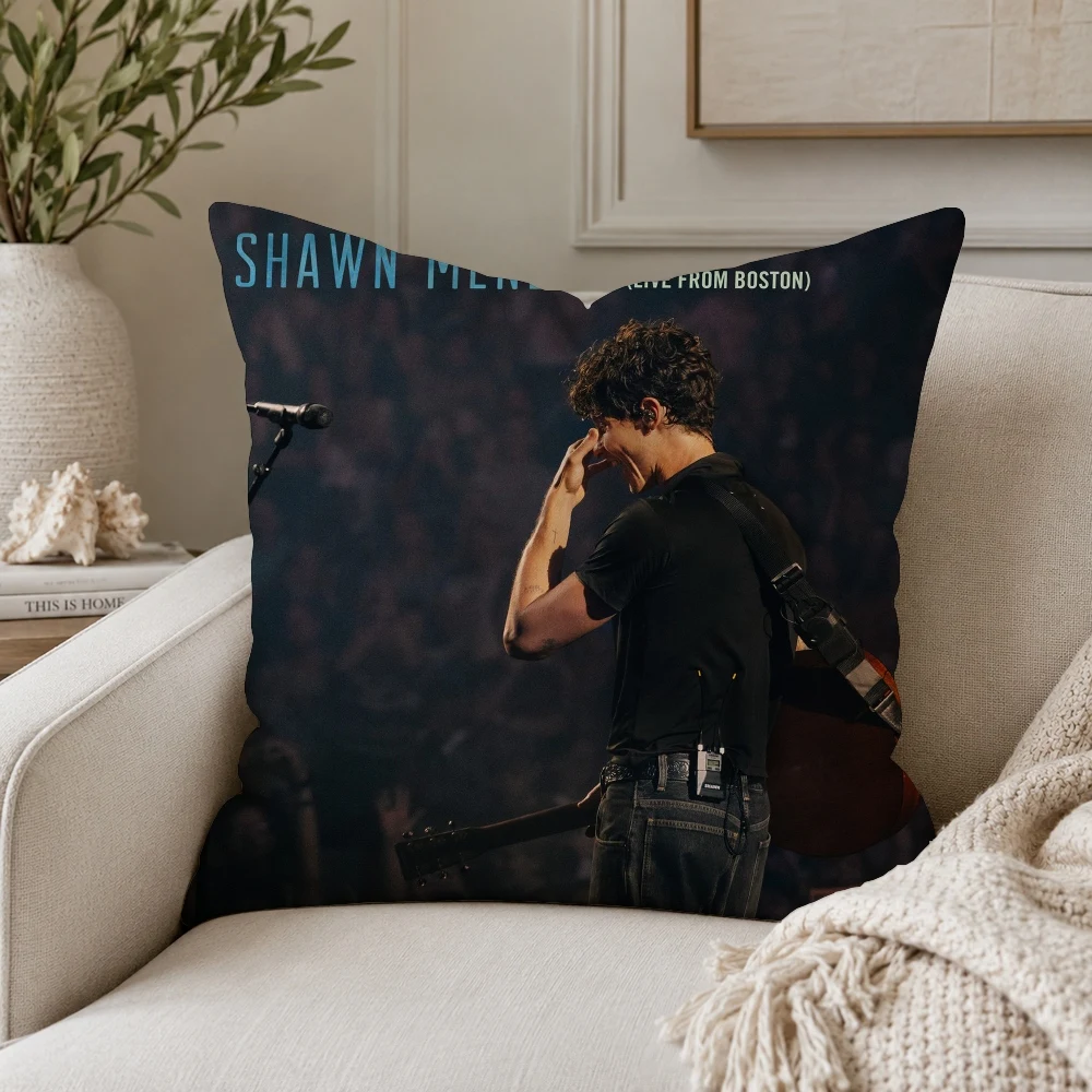 Singer S-Shawn M-Mendes Ruin Pillow Case Plush Pillow Cases Home Decoration Pillow Cover for Sofa Bed Chair Living Room