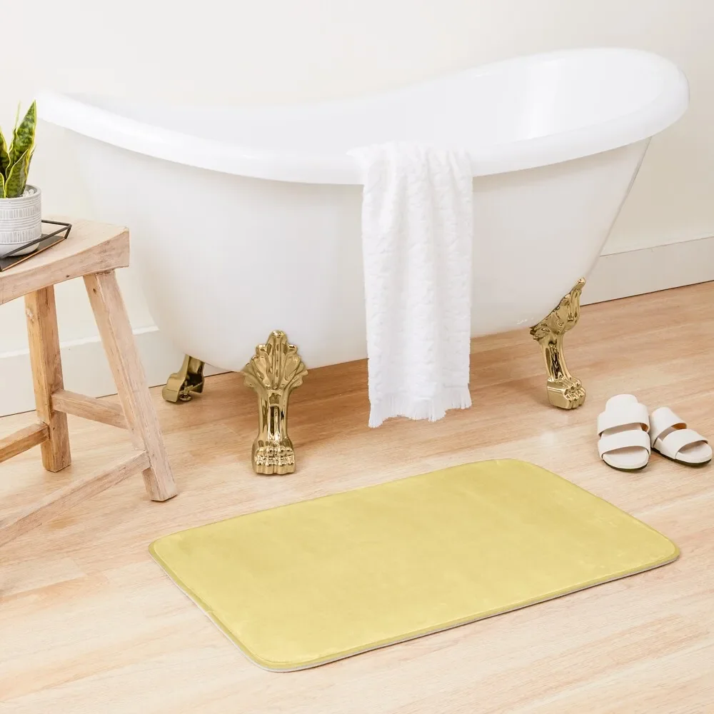 Mellow yellow color by ADDUP || Yellow colour || plain yellow color shades. Bath Mat For Bathroom And Toilet Slip-Resistant Mat