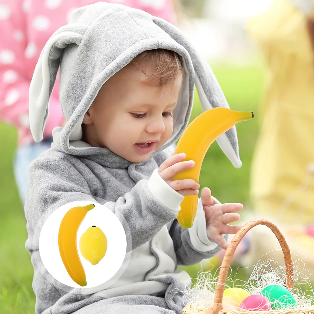 2 pçs sandbox instrumento musical modelo de frutas abs brinquedos de plástico multifuncional criança instrumentos shaker auxiliar educacional seguro