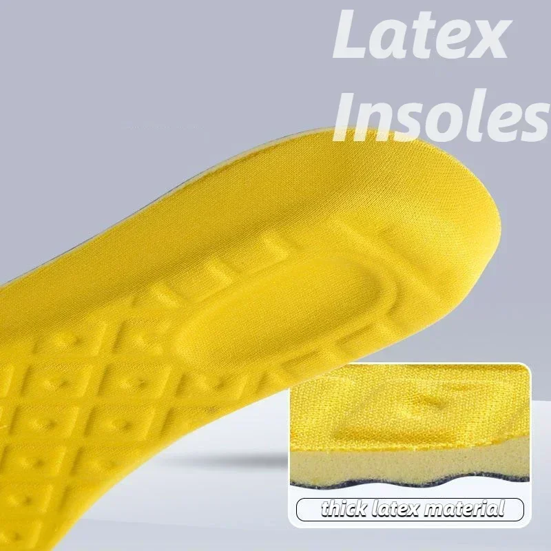 6PCS Latex Memory Foam Insoles for Men Sport Insole Soft Arch Support Shoe Pads Breathable Orthopedic Feet Care Insert Cushion