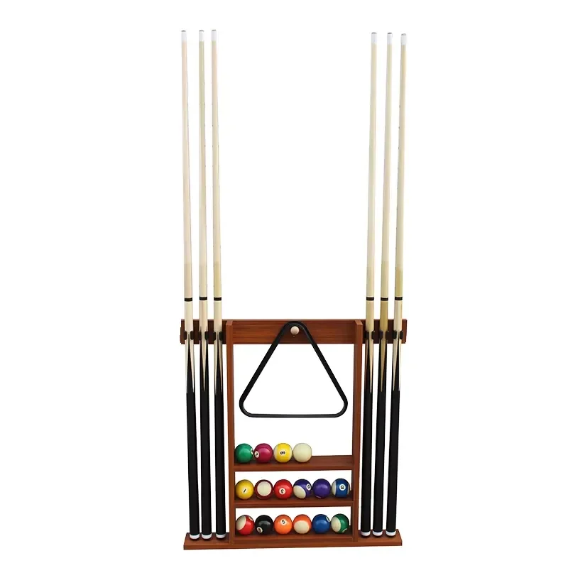 Wall Mounted Billiard Cue Rack Solid Wood Pool Stick Holder Storage Organizer for Game Room Bar Home Decor High Quality