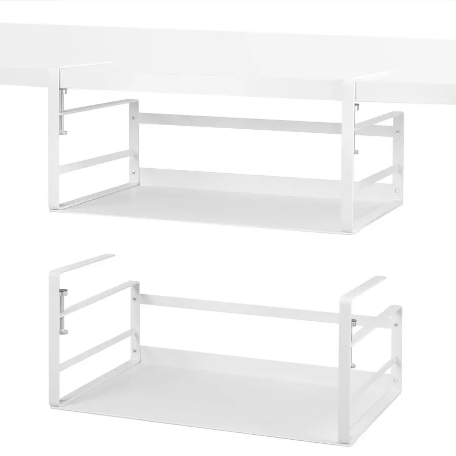 

2 упаковки под полкой, корзина для хранения, органайзер, подвесной держатель для кухонного шкафа, кладовой, шкафа, стола, книжной полки, организация места