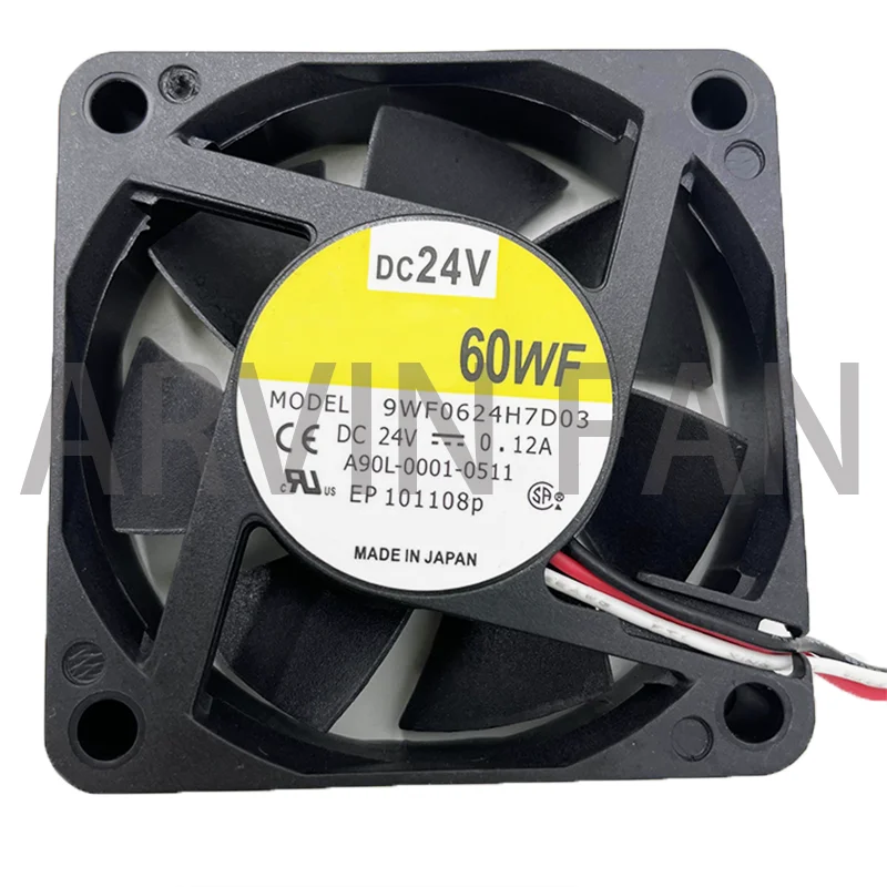 

Original 9WF0624H7D03 6015 24V A90L-0001-0511 60X60X15mm 6cm Server Equipment Dedicated Cooling Fan