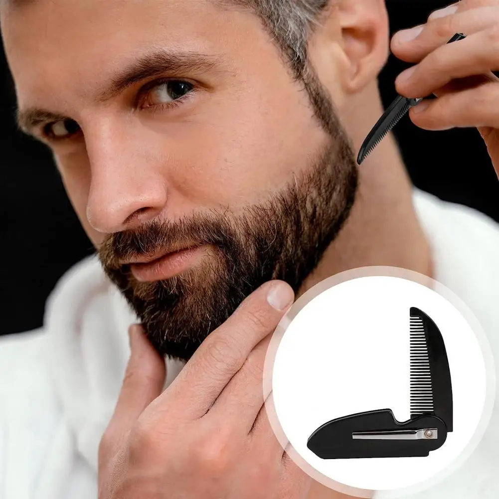 3/5Pcs Men Beard Grooming Kit with Boar Bristles Oval Brush Double-Sided Wooden Comb Scissors Storage Bag Men Mustache Care Kit